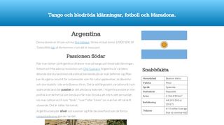 Earlier screenshot of argentina.nu