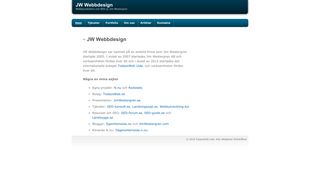Earlier screenshot of jw-webbdesign.se