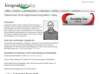 Earlier screenshot of kiropraktorheby.se