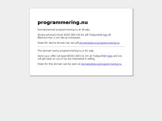 Earlier screenshot of programmering.nu