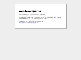 Earlier screenshot of webdeveloper.io