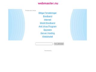 Earlier screenshot of webmaster.nu