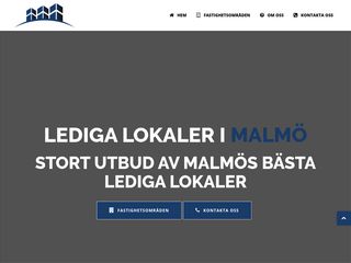 Earlier screenshot of ledigalokalermalmö.net
