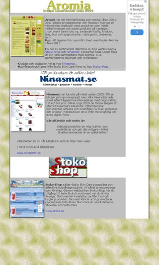 Mobile preview of aromia.se