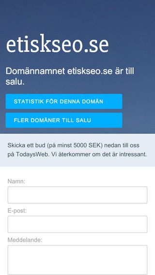 Mobile preview of etiskseo.se
