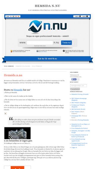 Mobile preview of hemsida.n.nu