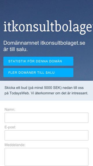 Mobile preview of itkonsultbolaget.se