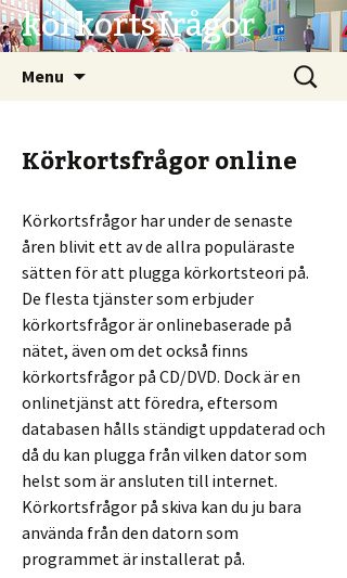 Mobile preview of korkortsfragorna.se