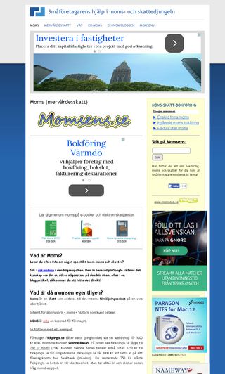 Mobile preview of momsens.se