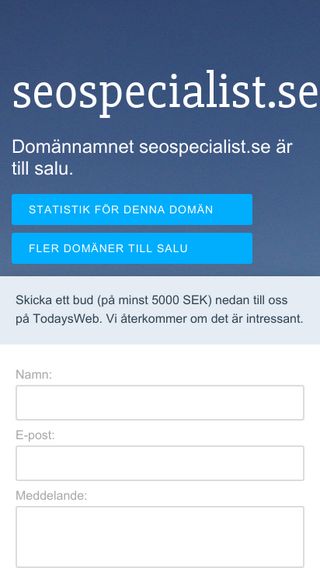 Mobile preview of seospecialist.se