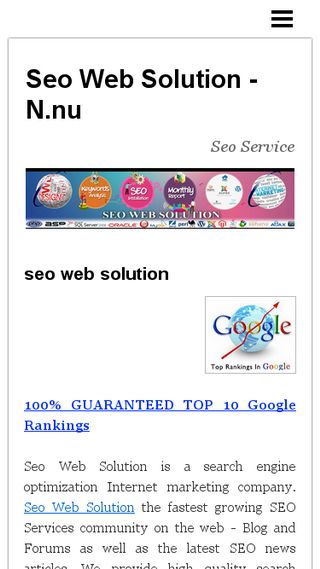 Mobile preview of seowebsolution.n.nu