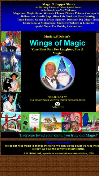 Mobile preview of wingsofmagic.com